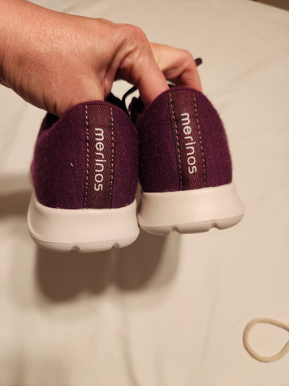 Merinos Women’s 10W Deep Purple Merino Wool Lace-Up Sneakers NEW Wide - Picture 5 of 14